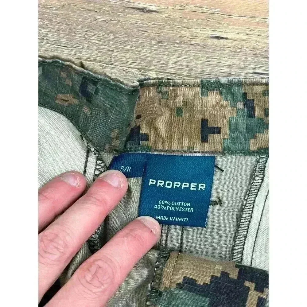 Propper Men's S Tactical Digital Camo Print Pants Pockets Baggy 30X31 Woodland